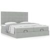 VidaXL Cadre de lit ottoman et matelas gris clair 180x200cm velours