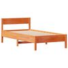 vidaXL Cadre de lit sans matelas cire marron 100x200cm bois pin massif