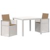 vidaXL Ensemble de salle &agrave; manger pour jardin 3 pcs Blanc et taupe PP
