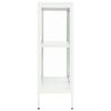 vidaXL Buffet Blanc 75x35x105 cm Acier et verre