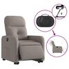 vidaXL Fauteuil inclinable électrique taupe tissu