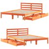 vidaXL Cadre de lit sans matelas cire marron 120x190cm bois pin massif