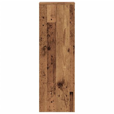 vidaXL Support pour plantes vieux bois 33x33x100 cm bois d'ingénierie