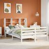 vidaXL Lit biblioth&egrave;que sans matelas blanc 140x200 cm bois pin massif