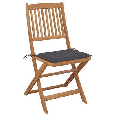 vidaXL Chaises pliables de jardin lot de 6 avec coussins Bois d'acacia