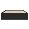 vidaXL Cadre de lit sans matelas noir 140x190 cm bois d'ing&eacute;nierie