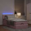 vidaXL Cadre de lit ottoman avec matelas rose 90x200 cm velours