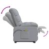 vidaXL Fauteuil de massage inclinable Gris clair Tissu