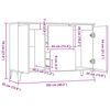 vidaXL Buffet gris b&eacute;ton 102x35x70 cm bois d'ing&eacute;nierie
