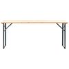 vidaXL Table de brasserie pliable avec 2 bancs 177 cm Bois de pin