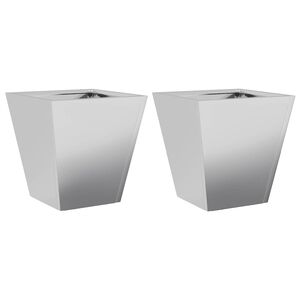 vidaXL Jardini&egrave;res 2 pcs 30x30x30 cm acier galvanis&eacute;