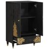 vidaXL Haut Armoire Noir 60 x 33 x 100 cm Bois de mangue massif