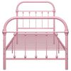 vidaXL Cadre de lit sans matelas rose m&eacute;tal 90x200 cm