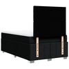 vidaXL Sommier &agrave; lattes de lit avec matelas noir 120x190 cm tissu