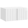 vidaXL Meuble TV mural 59,5 x 41 x 30 cm Blanc brillant