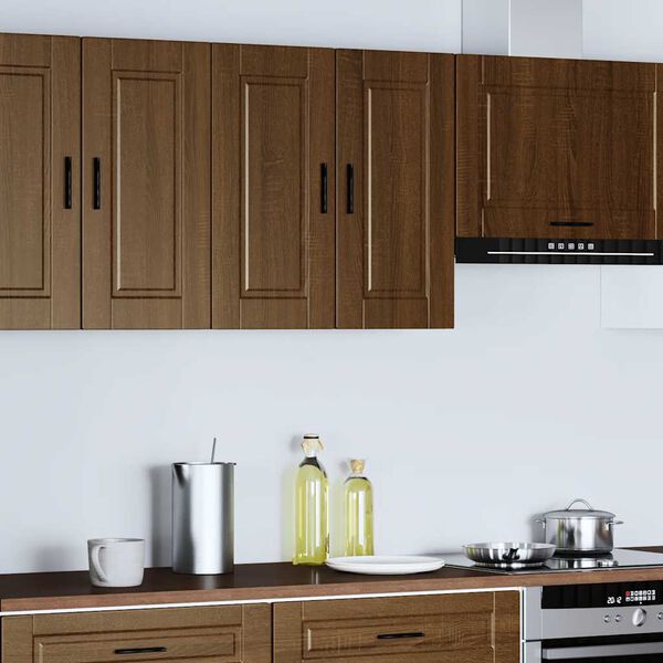 vidaXL Armoire murale de cuisine Porto ch&ecirc;ne marron bois d'ing&eacute;nierie