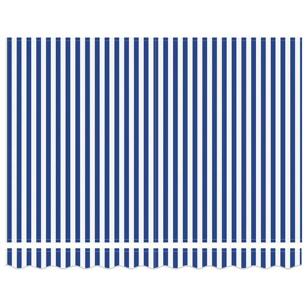 vidaXL Auvent r&eacute;tractable bleu et blanc 3x2,5 m tissu et aluminium