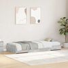 vidaXL Cadre de lit Gris b&eacute;ton 100 x 200 cm Bois d'ing&eacute;nierie