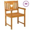 vidaXL Chaises de jardin 8 pc Naturel Bois d'Acacia Massif