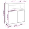 vidaXL Buffet 70x34x80 cm Bois massif de pin