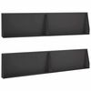 vidaXL Mur de sout&egrave;nement 4 pc 100 x 12 x 40 cm Acier Noir