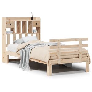 vidaXL Lit biblioth&egrave;que sans matelas 90x190 cm bois de pin massif