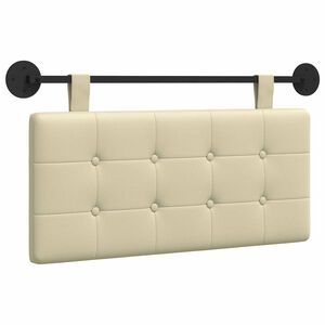 vidaXL T&ecirc;te de lit suspendue Cr&egrave;me 100 x 55 x 5 cm Simili cuir