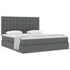vidaXL Lit avec rangement et matelas Gris fonc&eacute; 180 x 200 cm Polyester