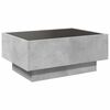 vidaXL Table basse avec LED gris b&eacute;ton 70x50x30 cm bois d'ing&eacute;nierie