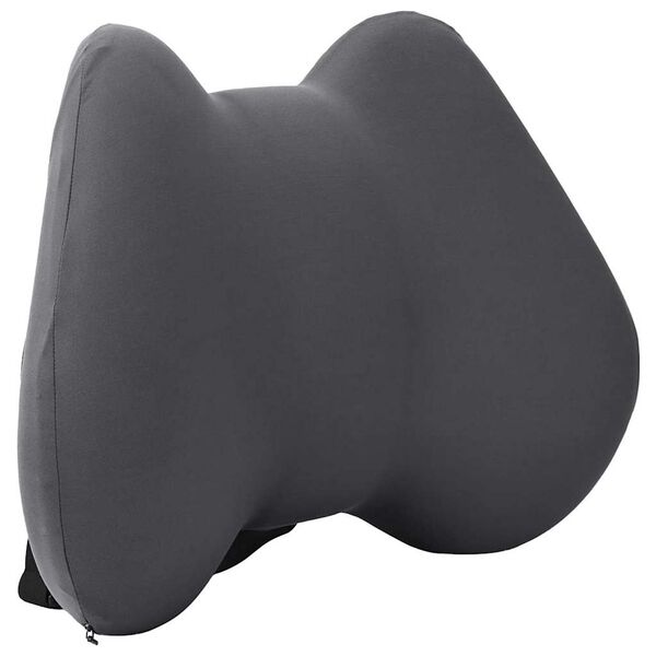 vidaXL Oreiller avec oreiller R&eacute;glable Gris 42 x 32 x 14 cm Polyester