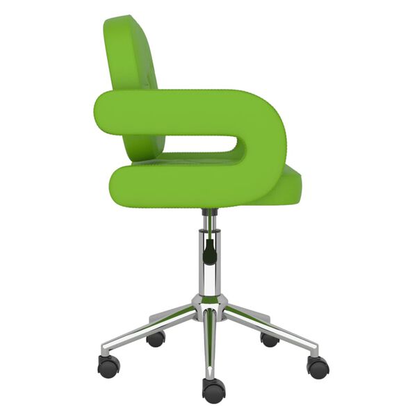 vidaXL Chaises &agrave; manger pivotantes lot de 4 vert similicuir