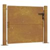 vidaXL Portail de jardin 100x75 cm en acier Corten