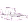 vidaXL Cadre de lit sans matelas Hanko gris fonc&eacute; 140x200 cm velours