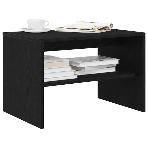 vidaXL Meuble TV ch&ecirc;ne noir 60x40x40 cm bois d'ing&eacute;nierie