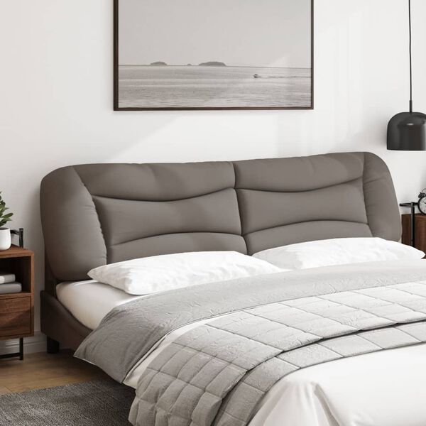 vidaXL Coussin de t&ecirc;te de lit Hvar taupe 200 cm tissu