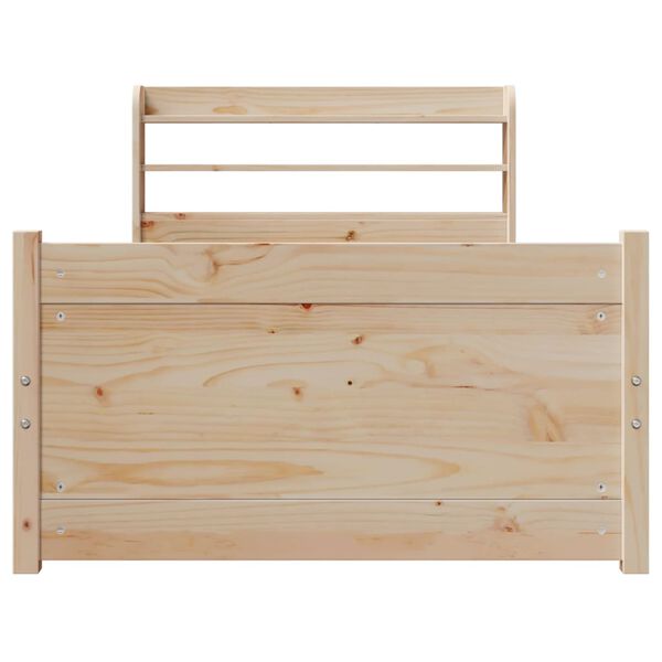 vidaXL Cadre de lit avec t&ecirc;te de lit sans matelas 90x200 cm