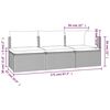 vidaXL Salon de jardin 3 pcs avec coussins Gris R&eacute;sine tress&eacute;e