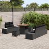 vidaXL Ensemble de canap&eacute; de jardin avec coussin 8 pcs Noir