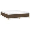 vidaXL Cadre de lit sans matelas marron fonc&eacute; 180x200 cm tissu