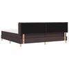 vidaXL Lit &agrave; ressorts avec matelas Marron fonc&eacute; 200 x 200 cm Polyester