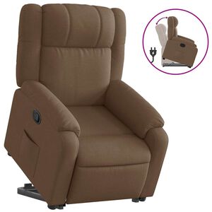 vidaXL Fauteuil inclinable Marron Tissu