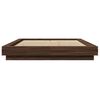 vidaXL Cadre de lit sans matelas ch&ecirc;ne marron 135x190 cm