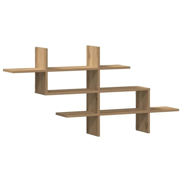 vidaXL Étagère murale chêne artisanal 124,5x18x60,5 cm bois ingénierie