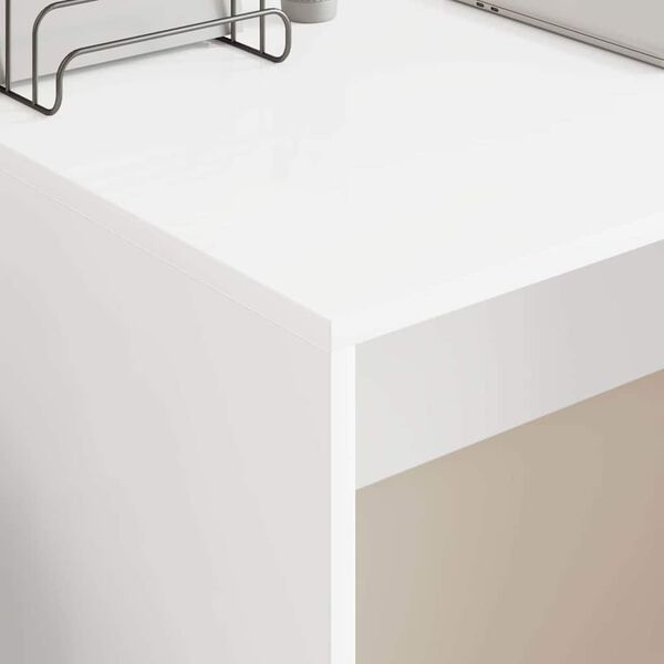 vidaXL Bureau Blanc 109 x 50 x 78 cm Bois d'ing&eacute;nierie