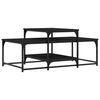 vidaXL Table basse noir 102x60x45 cm bois d'ing&eacute;nierie