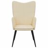 vidaXL Chaise de relaxation Cr&egrave;me Tissu