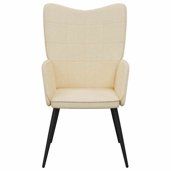 vidaXL Chaise de relaxation Cr&egrave;me Tissu