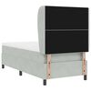 vidaXL Lit &agrave; ressorts avec matelas Gris clair 200 x 80 cm Polyester