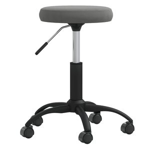 vidaXL Chaise de salle &agrave; manger Gris fonc&eacute; Velours