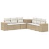 vidaXL Ensemble de Canap&eacute;s 7 pc Beige et blanc cr&egrave;me